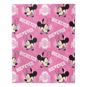 Ohio State OFFICIAL NCAA & Disney's Minnie Mouse Character Hugger Pillow & Silk Touch Throw Set