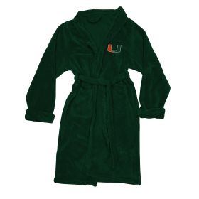 Miami OFFICIAL Collegiate Men's L/XL Silk Touch Bath Robe