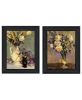 Trendy Decor 4U "Abstract Tulips & Lavender Flower Vases" Framed Wall Art for Living Room, Wall Art Print for Home Decor