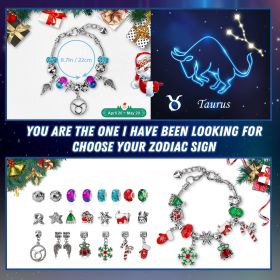 Advent Calendar 2024 Girls Zodiac Constellation Bracelet Making Kit, 24 Days Countdown Christmas Advent Calendar with 2 sets DIY Bracelets