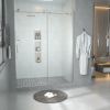 Frameless Sliding Shower Door 58-60 in. W x 76 in. H, Bathroom Sliding Door with 5/16" Clear Tempered Glass, Brushed Nickel Finish