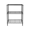 Hyper Tough 3-Tier Multipurpose Wire Shelving Rack, Black Color,750lbs Load Capacity, for Adult