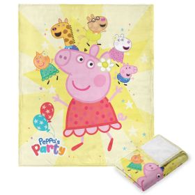 Hasbro Peppa Pig Peppa Friends Party Silk Touch Throw Blanket 50X60