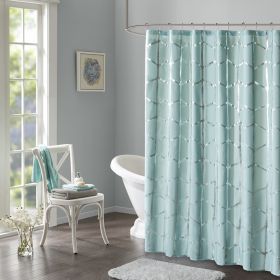 Printed Metallic Shower Curtain