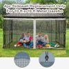 Outsunny 10' x 12' Universal Replacement Mesh Sidewall Netting for Patio Gazebos and Canopy Tents with Zippers, (Sidewall Only), Beige