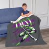 Nickelodeon Teenage Mutant Ninja Turtles Donnie TMNT Silk Touch Sherpa Throw Blanket 50X60 Inches