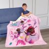 Disney The Little Mermaid Pink Mermaids Silk Touch Sherpa Throw Blanket 50X60 Inches