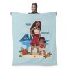 Disney Moana 2 Big Sis Lil Sis Silk Touch Throw Blanket 50X60 Inches