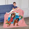 Disney Moana 2 Powerful Stance Silk Touch Sherpa Throw Blanket 50X60 Inches