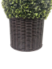 20" Ball Topiary in Woven Pot, Artificial Faux Plant for indoor and outdoor