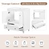 30" Bathroom Vanity with Sink; Combo; Cabinet with Doors and Drawer; Solid Frame and MDF Board; White