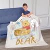 Disney Winnie the Pooh Hunny Bear Silk Touch Sherpa Throw Blanket 50X60 Inches