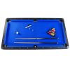 6-ft Pool Table with Table Tennis Top - Black with Blue Felt