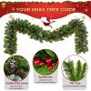 Pre-lit Artificial Christmas 4-Piece Set,Garland, Wreath and Set of 2 Entrance Trees Pre-lit Artificial Christmas 4-Piece Set,Garland