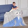 Disney Frozen Ice Crystals Silk Touch Sherpa Throw Blanket 50X60 Inches