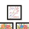 Trendy Decor 4U "Live Life in FULL Bloom!" Framed Wall Art for Living Room, Wall Art Print for Home Decor, Bedroom Wall Art by Heidi Kuntz