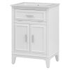 24" Bathroom Vanity with Sink, Bathroom Vanity Cabinet with One Flip Drawer and Doors, Solid Wood and MDF