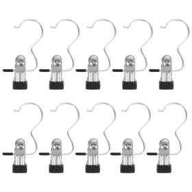 30 Pack Hanging Clips for Closet Multifunctional Clothes Pins Heavy Duty Space-saving Laundry Hooks for Boots Jeans Hats Towels Socks Pants Handbags T (Option: 30PcHangingClip(Black))