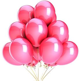 10pcs 12 inch Glossy Pearl Latex Balloons Birthday Party Wedding Colorful Inflatable Decor Ballon Kids Toys Air Balls (Color: Pink)