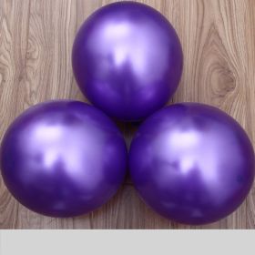 10pcs 12 inch Glossy Pearl Latex Balloons Birthday Party Wedding Colorful Inflatable Decor Ballon Kids Toys Air Balls (Color: Purple)