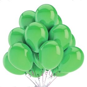 10pcs 12 inch Glossy Pearl Latex Balloons Birthday Party Wedding Colorful Inflatable Decor Ballon Kids Toys Air Balls (Color: Green)