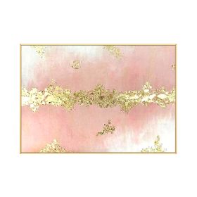 Abstract Elegant Minimalist Golden Pink Sea Poster Nordic Canvas Painting Wall Art Picture for Living Room Home Decor No Frame (size: 90x120cm)