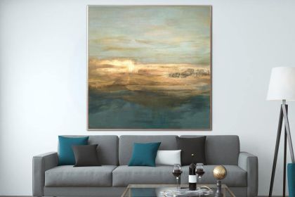 Painting On Canvas Gold Foil Artwork Acrylic Painting Wall Painting Contemporary Abstract Artwork Home Decor Large Abstract (size: 60x60cm)