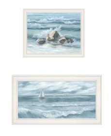 Trendy Decor 4U "Steadfast in the Waves" Framed Wall Art for Living Room, Wall Art Print for Home Decor, Bedroom Wall Art by Georgia Janisse (Color: as Pic)