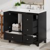 36" Modern Bathroom Vanity with USB Charging, Two Doors and Three Drawers Bathroom Storage Vanity Cabinet