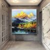 Hand-painted oil painting sitting room hanging painting thick oil jinshan office mural landscape decorative painting living room corridor decorative p