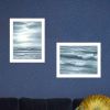 Trendy Decor 4U "The Ocean Blue - high tide at sunset" Framed Wall Art for Living Room, Wall Art Print for Home Decor