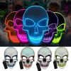 Halloween skull LED light-emitting mask Cold light atmosphere stage performance props New Year's party carnival masks