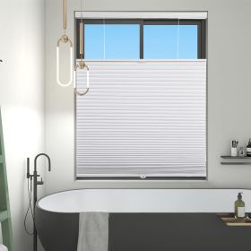 WELLSOURCE Blackout Cellular Shades Cordless, Top Down Bottom Up Blinds for Windows, 1.5" Single Cell Pleated Honeycomb Window Shades for Bedroom (Color: Blackout-White, size: CUTOM SIZE)