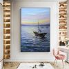 100% Handmade Sea Waves Canvas Painting Modern Ocean Seascape Artwork Pictures Thick Oil Wall Art Decoration For Office