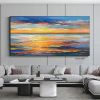 Handmade Hand Painted Wall Art On Canvas Abstract Knife Painting Landscape Dusk For Home Decoration Decor