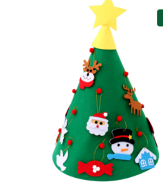 Felt cloth to decorate the Christmas tree (Option: F)